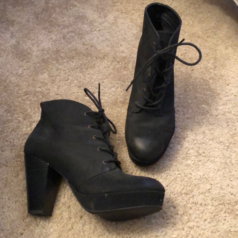 Lace up booties